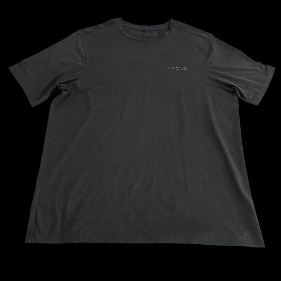 Tesla Motors Short Sleeve Crew Neck Performance T-Shirt Men's Size Medium Gray - Picture 1 of 4